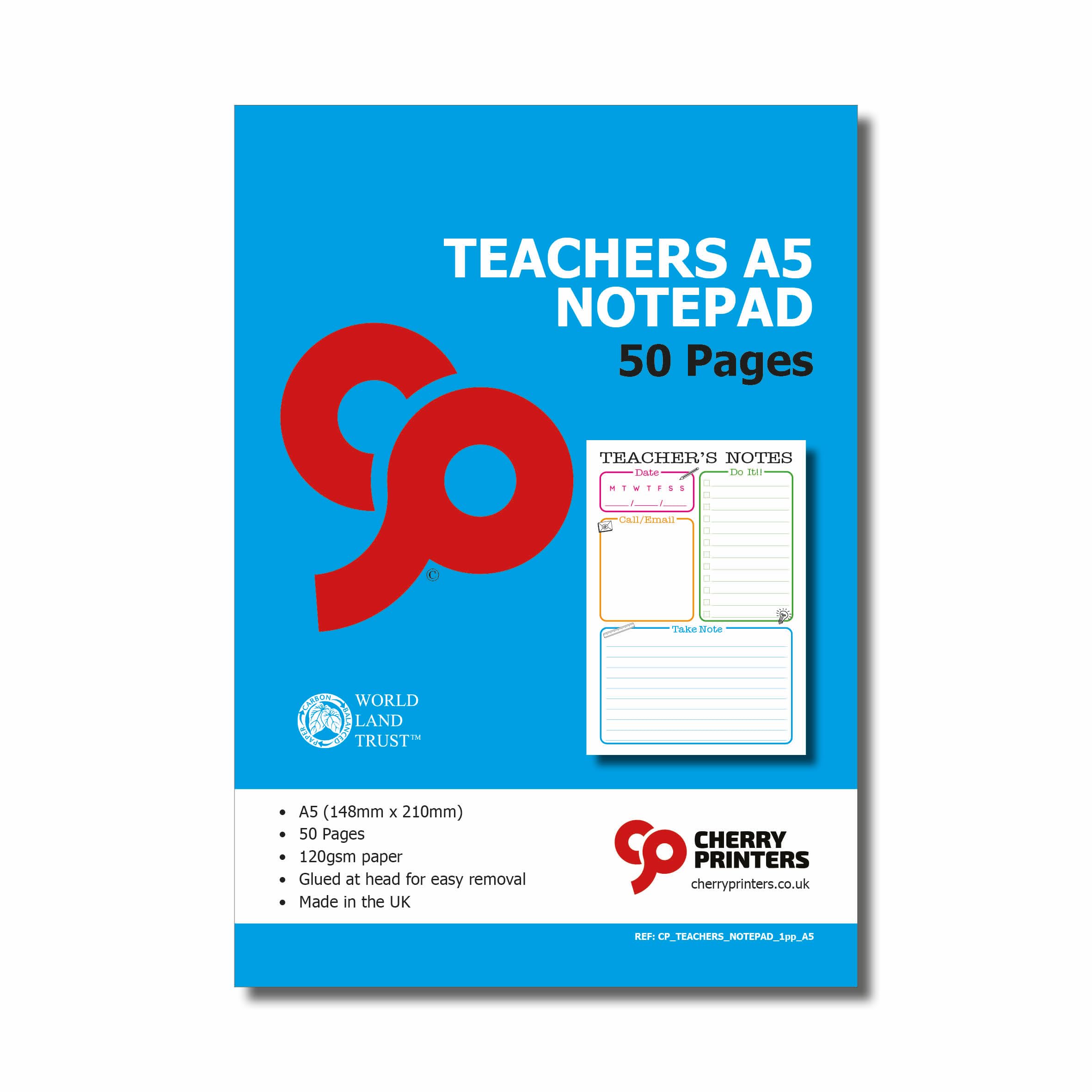 Cherry Teachers A5 Notepad