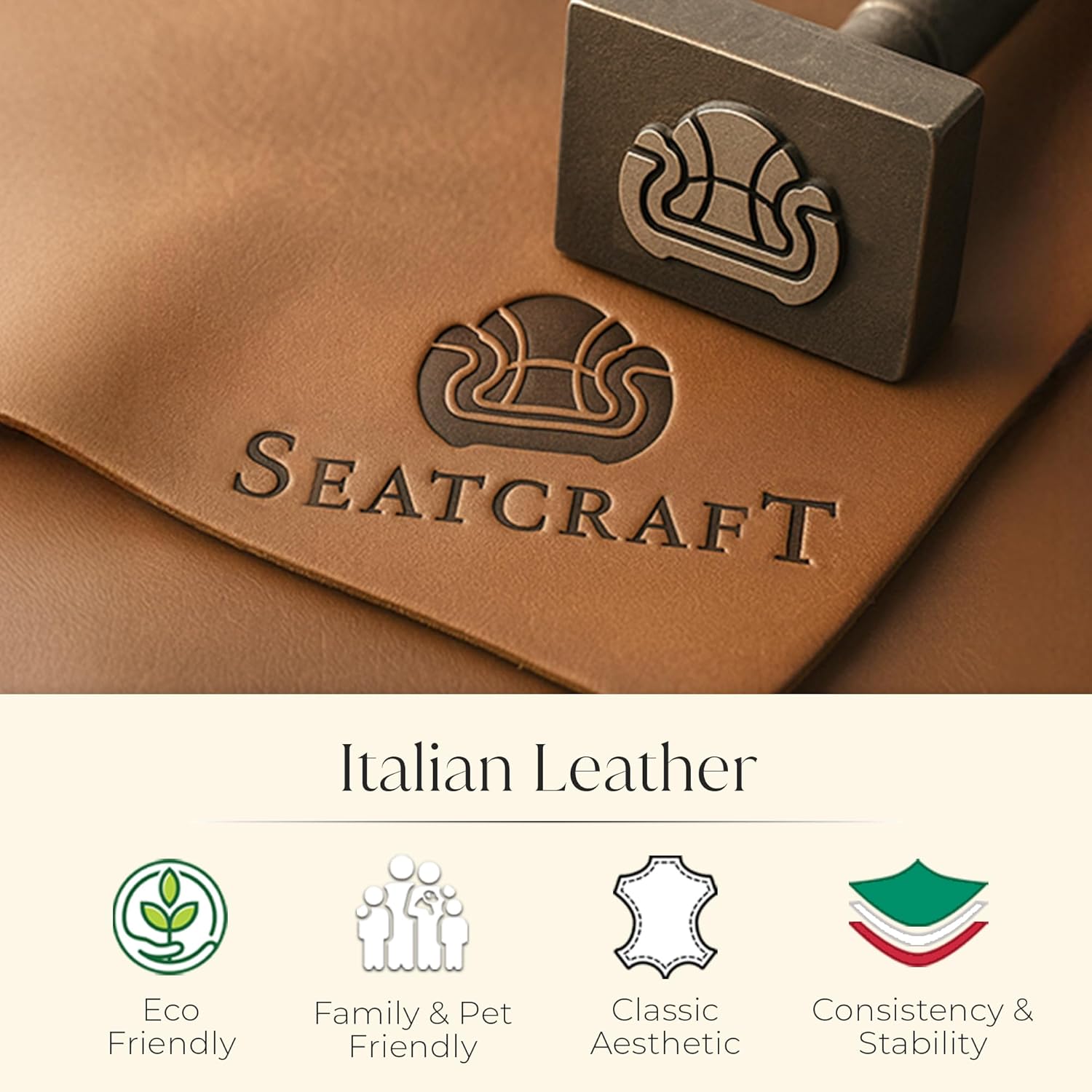 Seatcraft Armada LT Zero-Gravity HeatZero Italian Leather Sofa w/Fold-Down Table & Loveseat w/Storage Console Home Theater Seating, Heat & Massage, Power Headrest, Power Recline, Brown