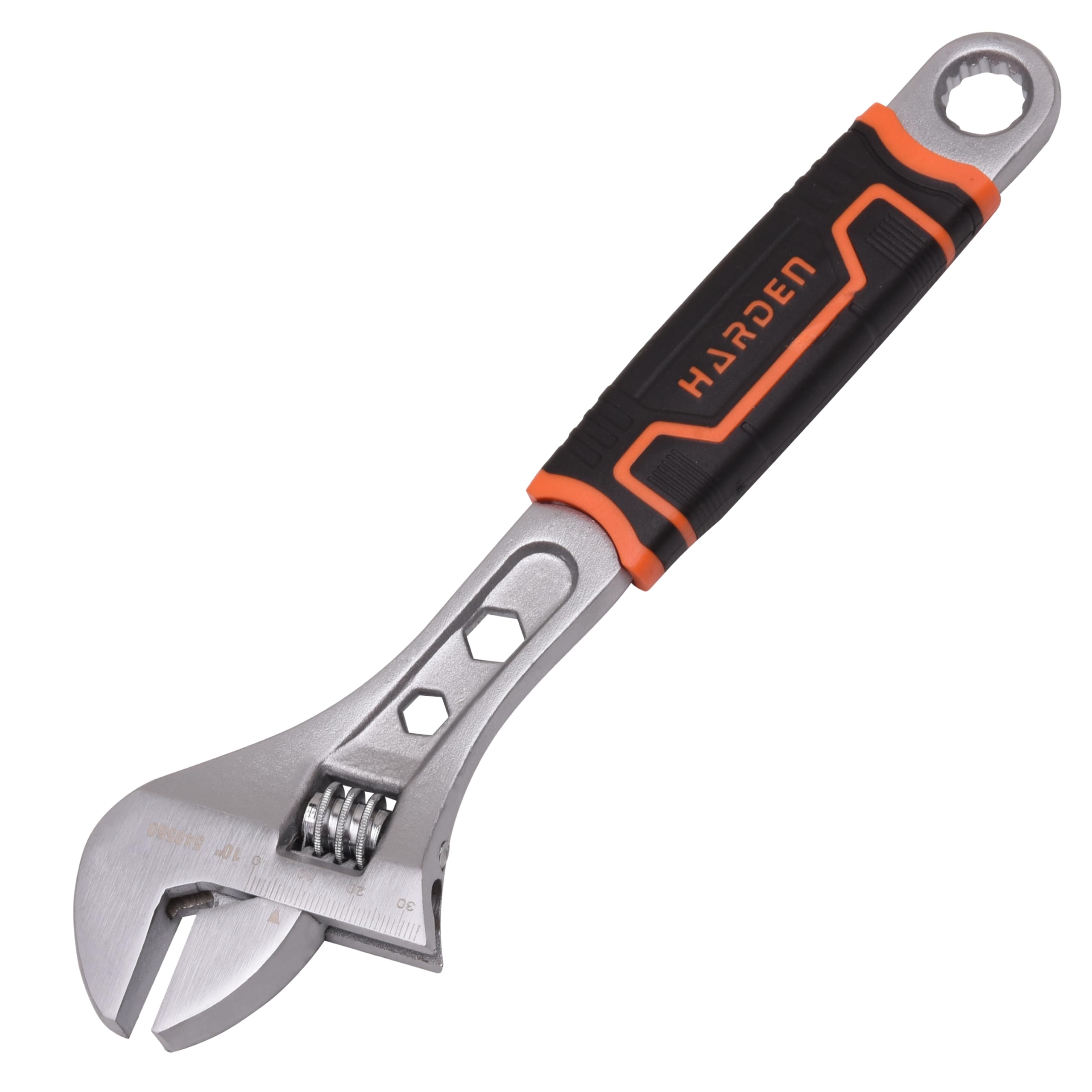 Harden 10" Professional Adjustable Wrench – Carbon Steel, Laser Engraved Scale, Offset Ring Spanner at End - 540560 (B07WFFGR7L) Amazon Price History, Amazon Price Tracker