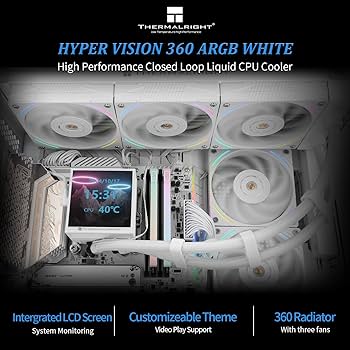 PC用ファン・クーラー Thermalright Hyper Vision 360 ARGB White Amazon.com: Thermalright Hyper Vision 360 ARGB White CPU AIO