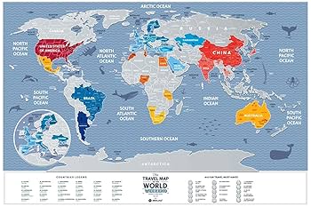 世界地図と名所 世界地図シリーズ | Tokyo Cartographic Co., Ltd.