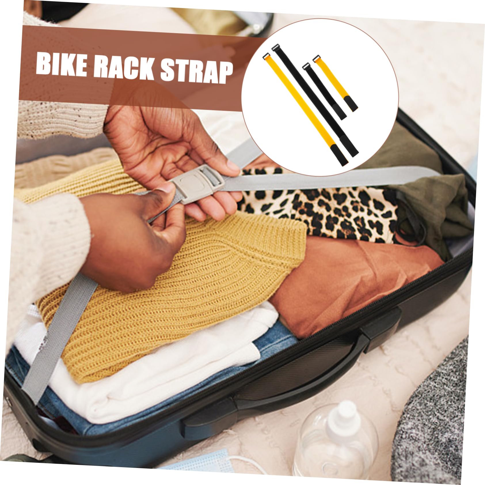 GAROZATION Bike Wheel Straps 15pcs Cinch Straps Stabilize Bike Wheels Nylon Polyester for