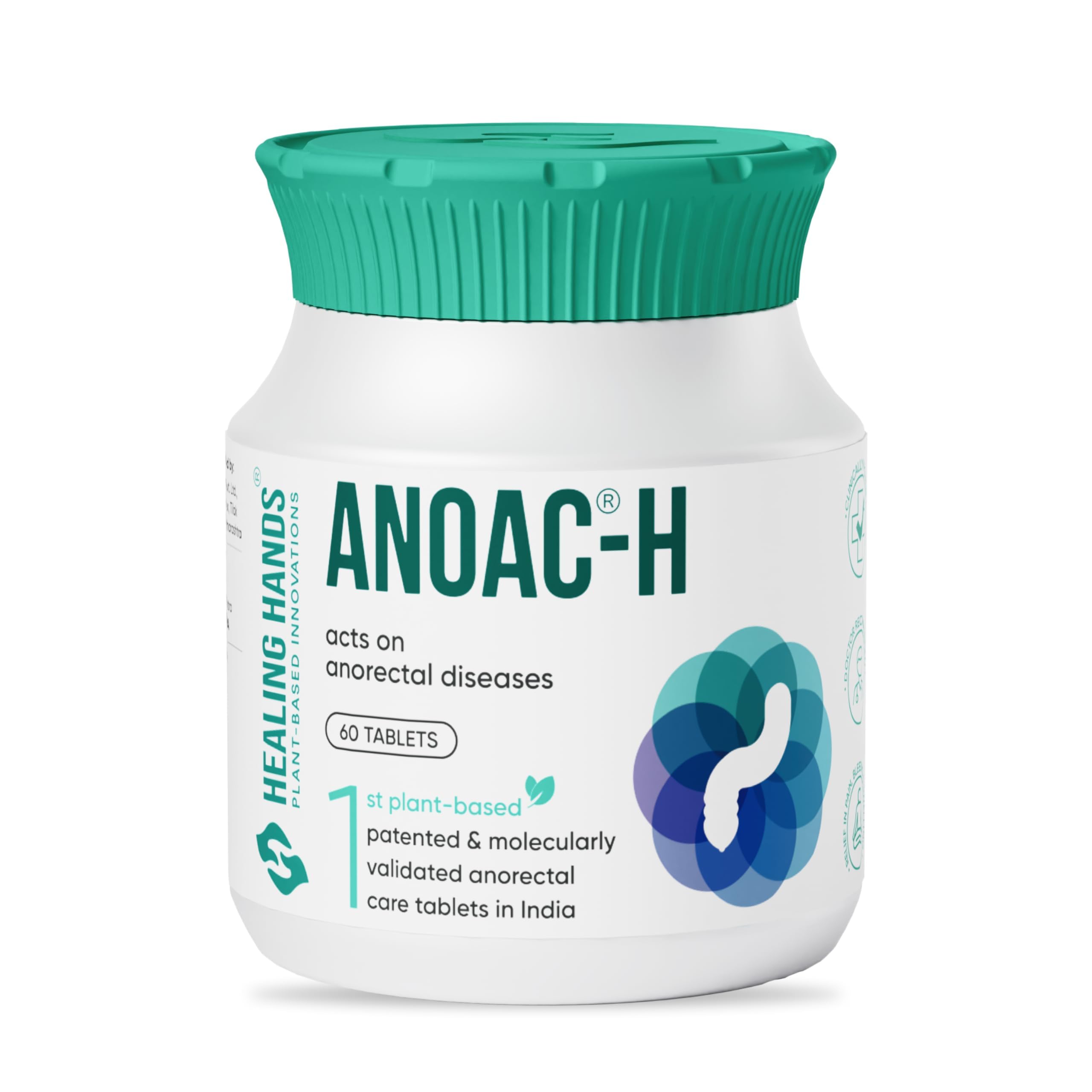 Healing Hands Anoac-H Advanced Piles and Fissure Treatment Tablets – 60 Days, Patented Plant Based Tablets to treat Severe Piles and Fissure, Clinically Proven, Herbal & Natural Piles Care-image-10