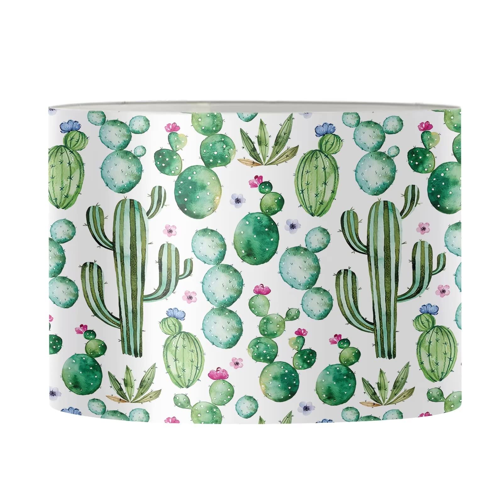 Suhoaziia Tropical Cactus Desk Lamps Bedside Table Lamp Night Lights Shade for Bedroom Living Room, Durable Table Lamp Covers with Metal Frame — image 1