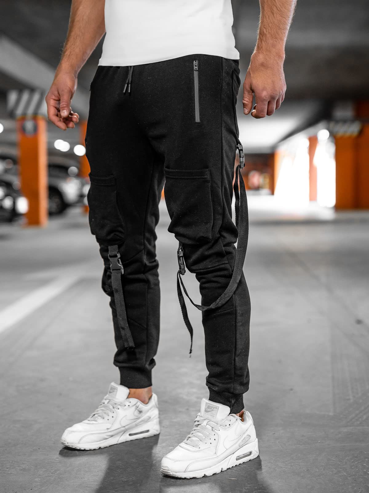BOLF Hombre Pantalón Deportivo Pantalones De Chándal Cargo Combate Pantalones Holgados Running Entrenamiento Fitness Jogging Estilo Urbano 6F6