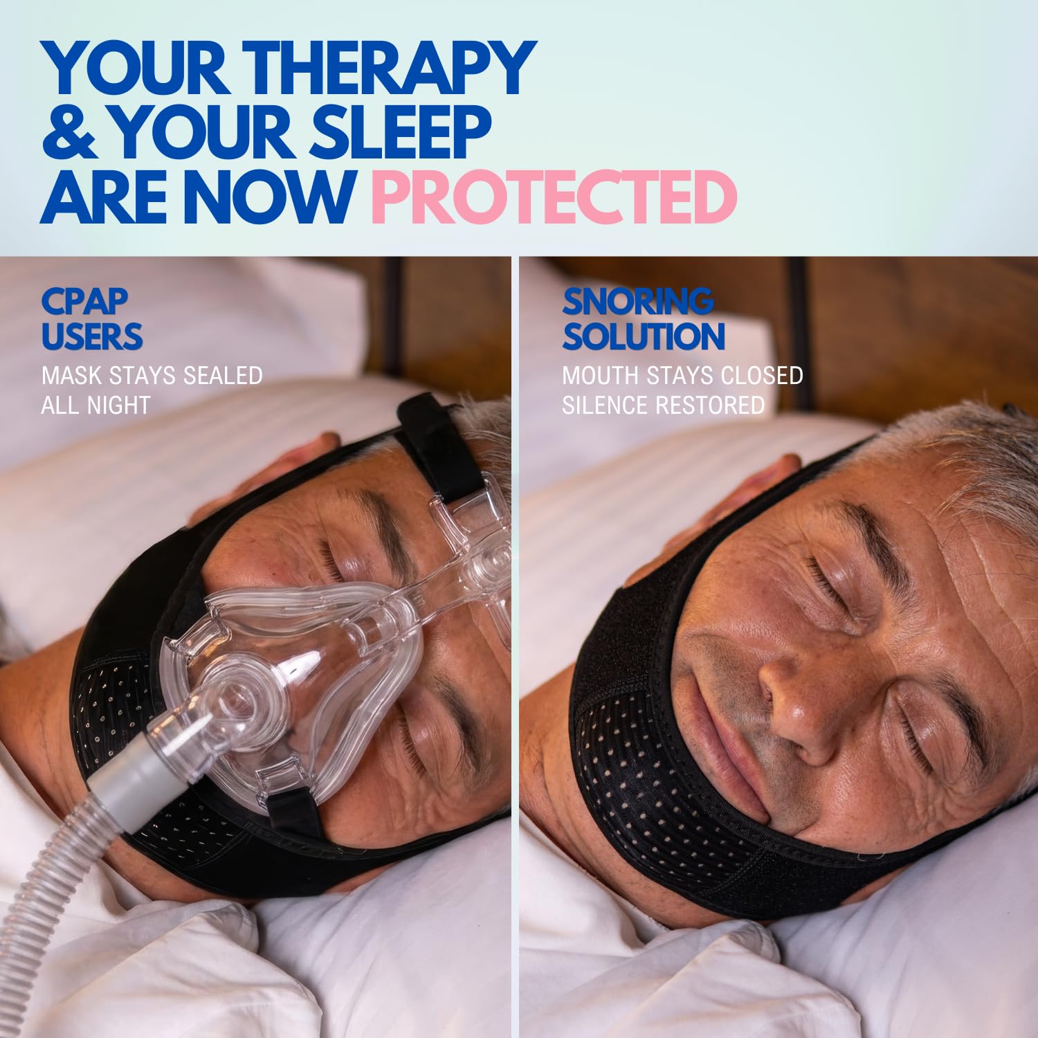 Chin Strap for CPAP Users to Keep Mouth Closed, FSA/HSA, L-XL, Black — Amazon image 3