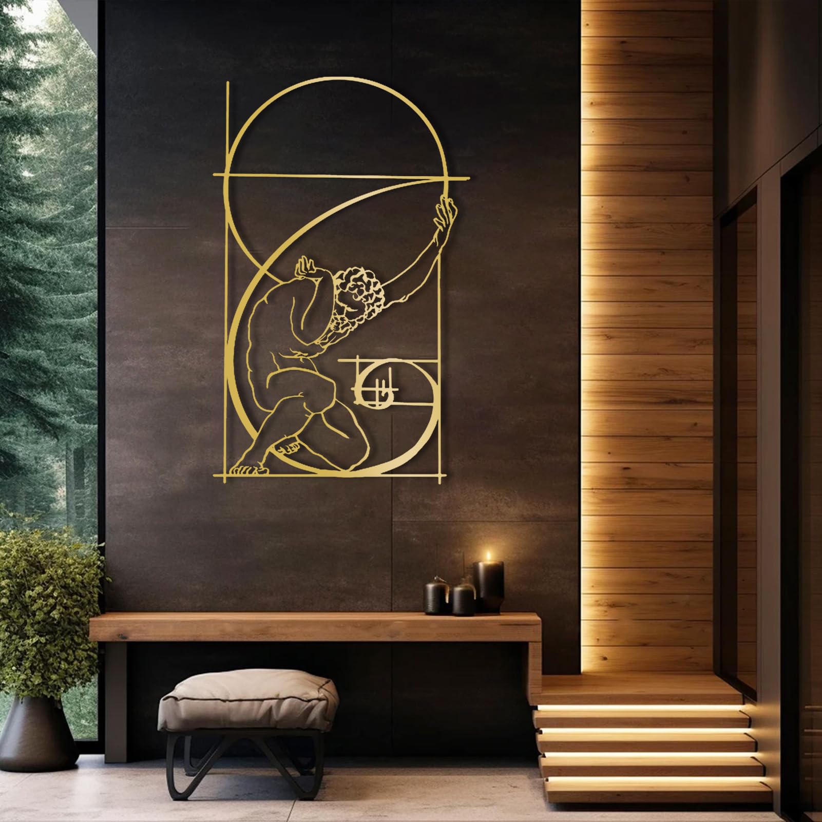 Amazon.com: Flyoak Metal Wall Art- Golden Ratio Metal Wall Art