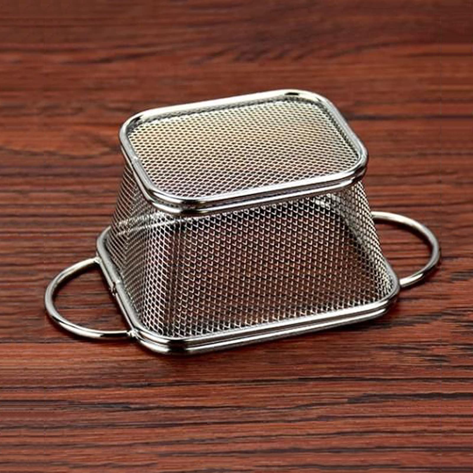 Cesta de acero inoxidable, cesta cuadrada para patatas fritas, herramientas de cocina, filtro de grasa para freír, accesorios de cocina duraderos