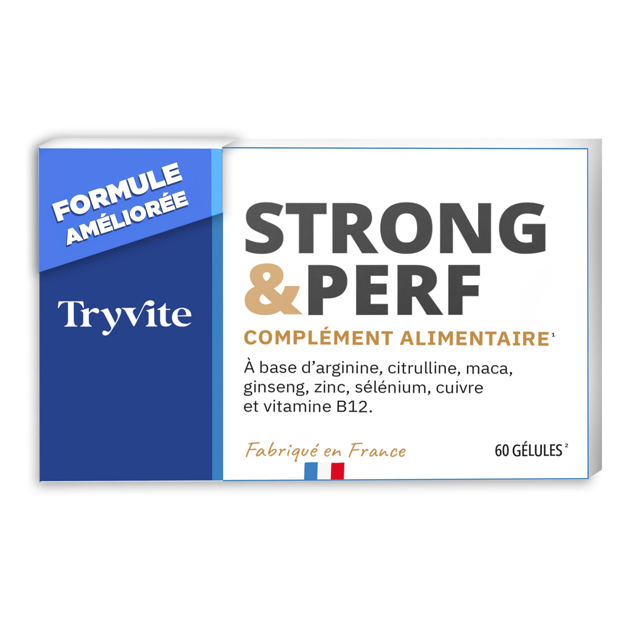 TRYVITE | Formule Pour Hommes Actifs | 60 Gélules Avec Ginseng, Maca, Arginine, Citrulline & Zinc