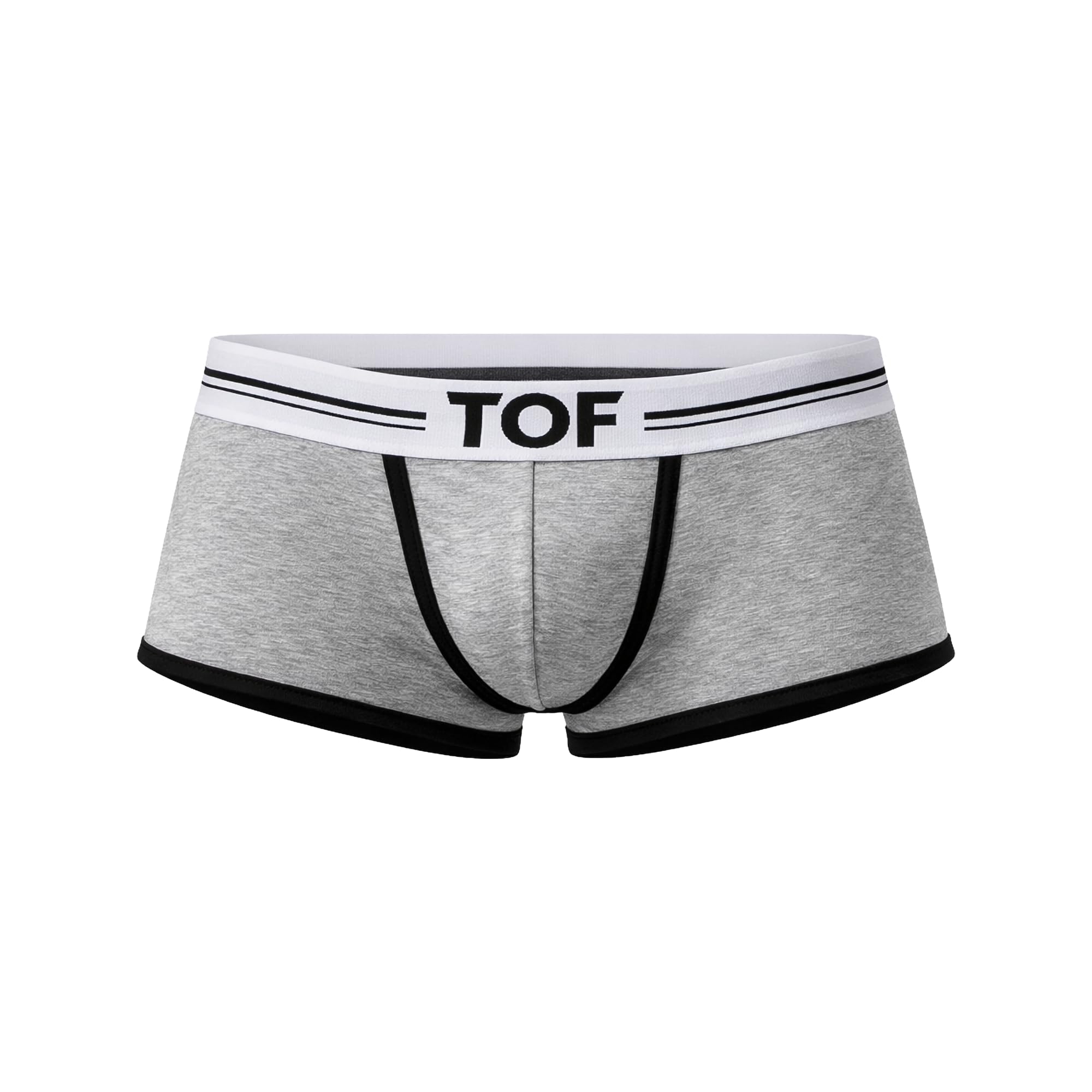 Bóxers ajustados hombre TOF Paris ropa interior premium de algodón gris 5