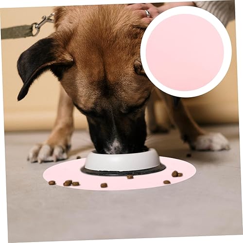 Miniatura 3 de Mantel individual redondo de silicona impermeable para perros y gatos, con aislamiento térmico, antideslizante, para alimentación de mascotas, color