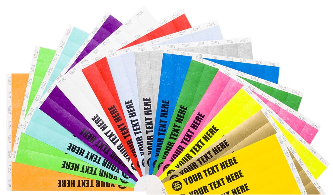 500 x Tyvek Wristbands Waterproof, Tear-Resistant Event Wristbands for Parties, Events, Festivals, Crowd Management (Mixed, 25 mm (1 inch))