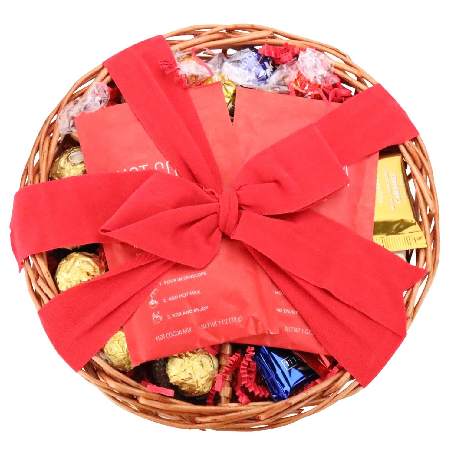 Christmas Chocolate Gift Tray, Truffles with Prime Peppermint Hot Cocoa, Christmas Gifts for Women Men Family Friends