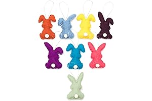 GLACIART ONE Felted Easter Bunny Ornaments: Vibrant Decor for Festive Occasions