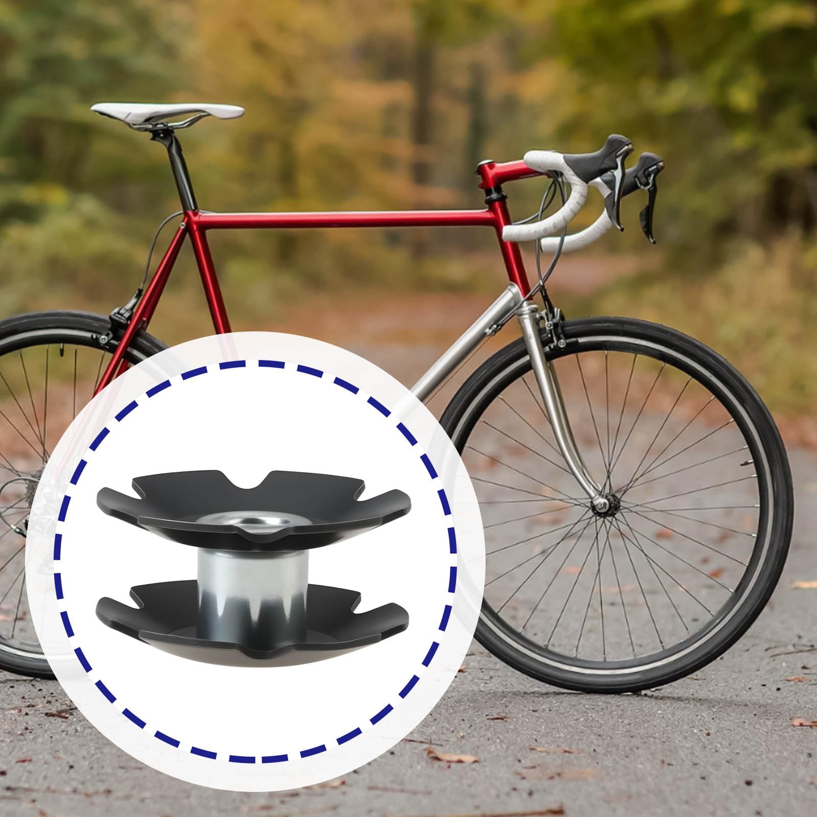 Juego de 2 Tuercas de Estrella para Horquilla Delantera de Bicicleta de 1 1/4 Pulgadas de Diámetro