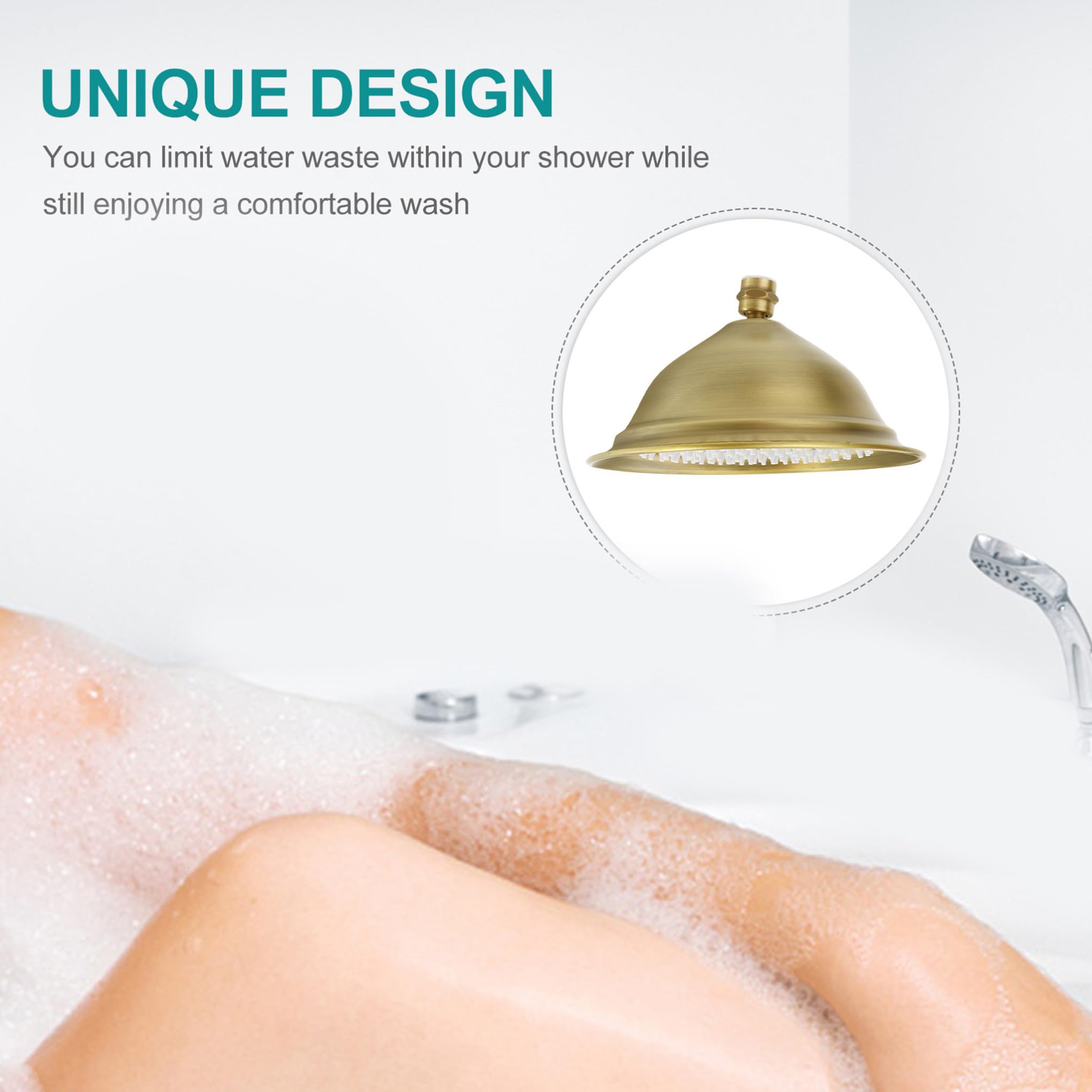 Angoily 1 Pc Rociador De Ducha Retro Boquilla De Ducha Para El Hogar Alcachofa De La Ducha Cabezal De Ducha De Techo De Ducha Suministros De Ducha Todo Bronce Acero Inoxidable