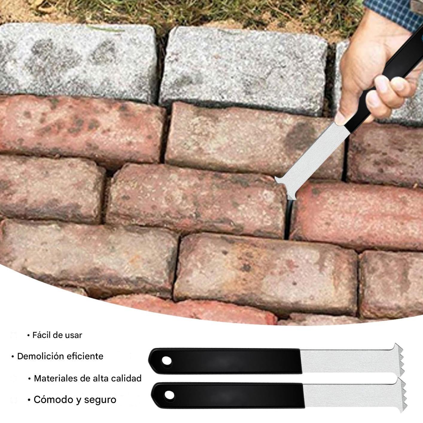 Outil Pour Retirer Les Pavés Gadget De Remplacement De Briques/Blocs | Extracteur de dalles avec dents pour joints Idéal jardin, pelouse, terrasse, parc, particuliers, débutants, paysagi