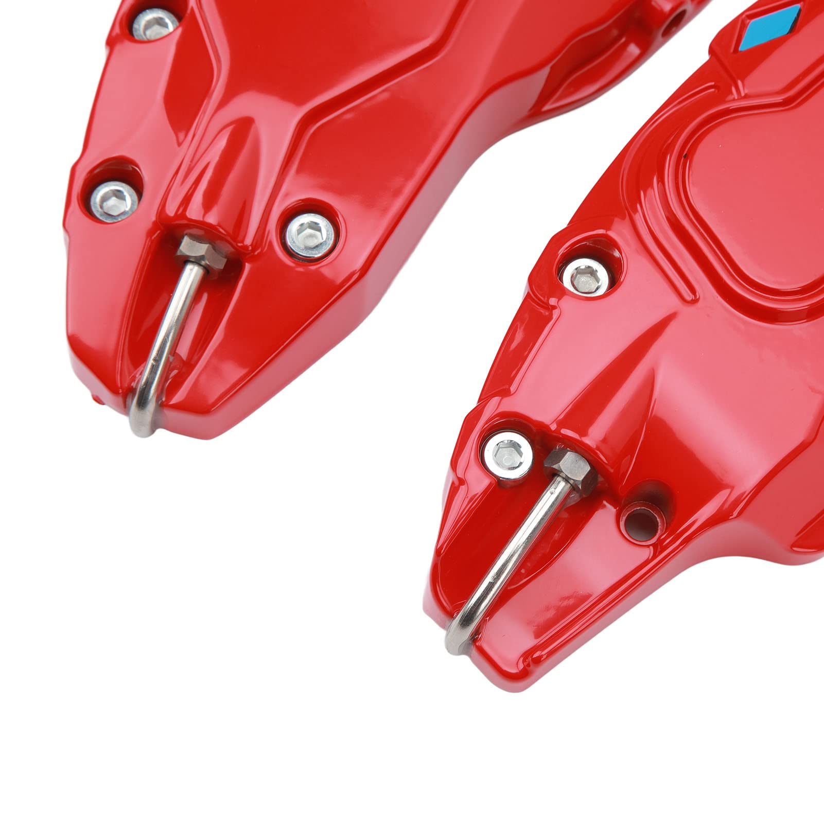 4 Stück 19 Zoll 20 Zoll Radnaben-Bremssattelabdeckungen aus Aluminiumlegierung, Scheibenbremssattel-Schutzabdeckung (Rot)