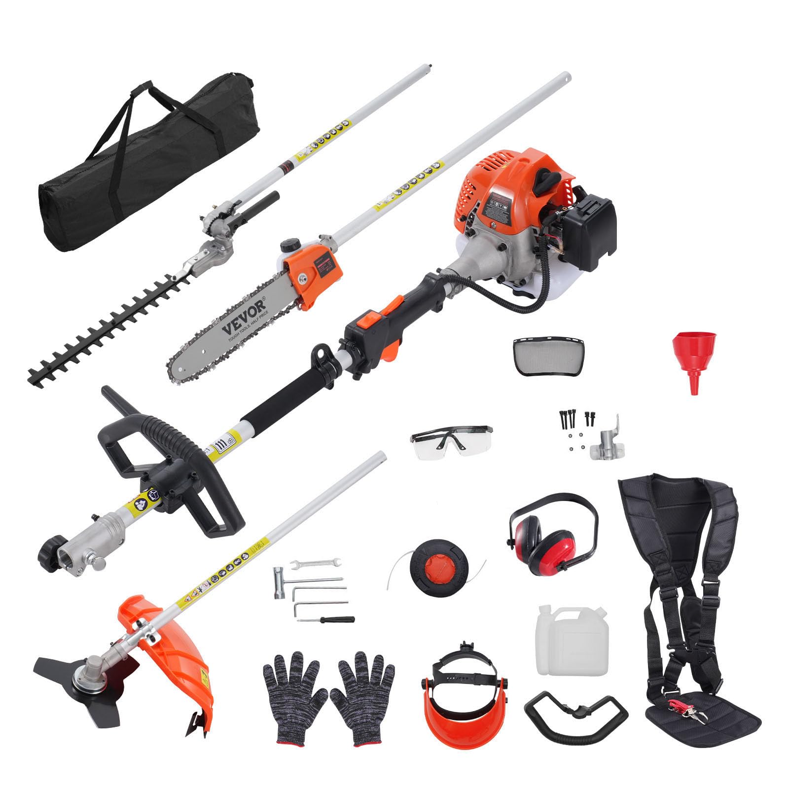 Amazon.com : VEVOR 5-in-1 26cc 2 Cycle Gas Powered Dual Sided