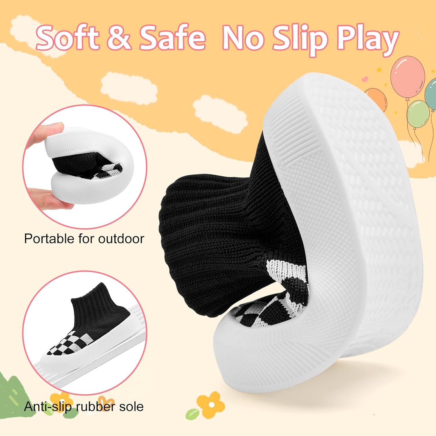 VIFUUR Baby Shoes Girls Boys Toddler Sneakers Non-Slip First Walkers Shoes for Babies 6 9 12 18 24 Months - Image 3