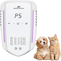 Morrerfresh Ozone Odor Eliminator: 99% Effective Pet Litter, Dog Urine, Smoke & Bathroom Odor Remover - Portable Air Purifier for Home, Garage, Closet (White)