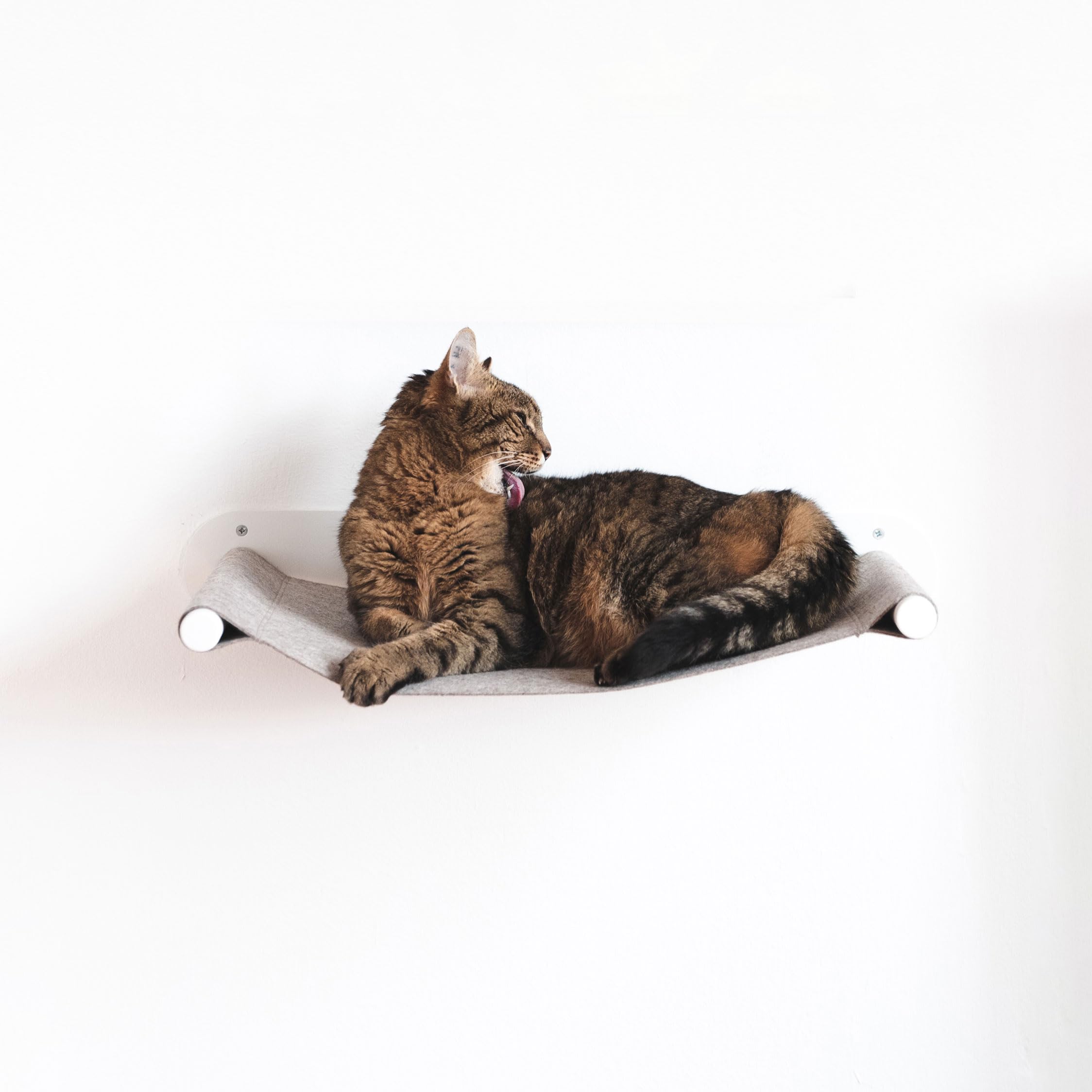 LucyBalu® Swing Hamac Mural pour Chat en Feutre Naturel I Blanc