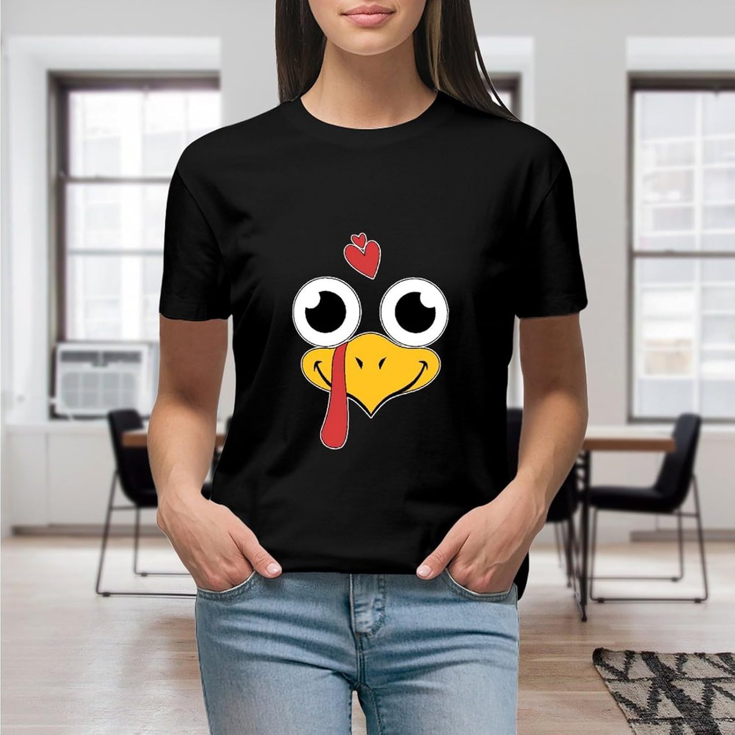 Fun Thanksgiving Thankful Grateful T-Shirts for Women Causal Soft Rave Simple Shirt - Image 6