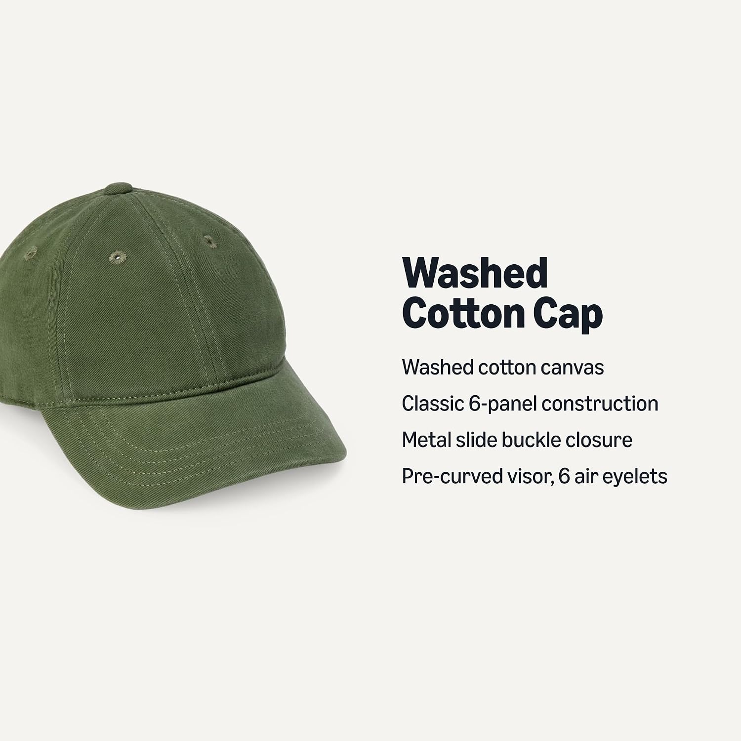 Amazon Essentials Unisex Kids' Breathable Washed Cotton Adjustable Baseball Cap image 2
