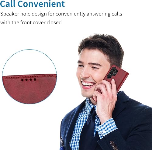 Miniatura 5 de Havaya Funda tipo cartera para Samsung Galaxy S23 Ultra con tarjetero y tarjetero para Samsung S23 Ultra para mujer, funda para teléfono celular