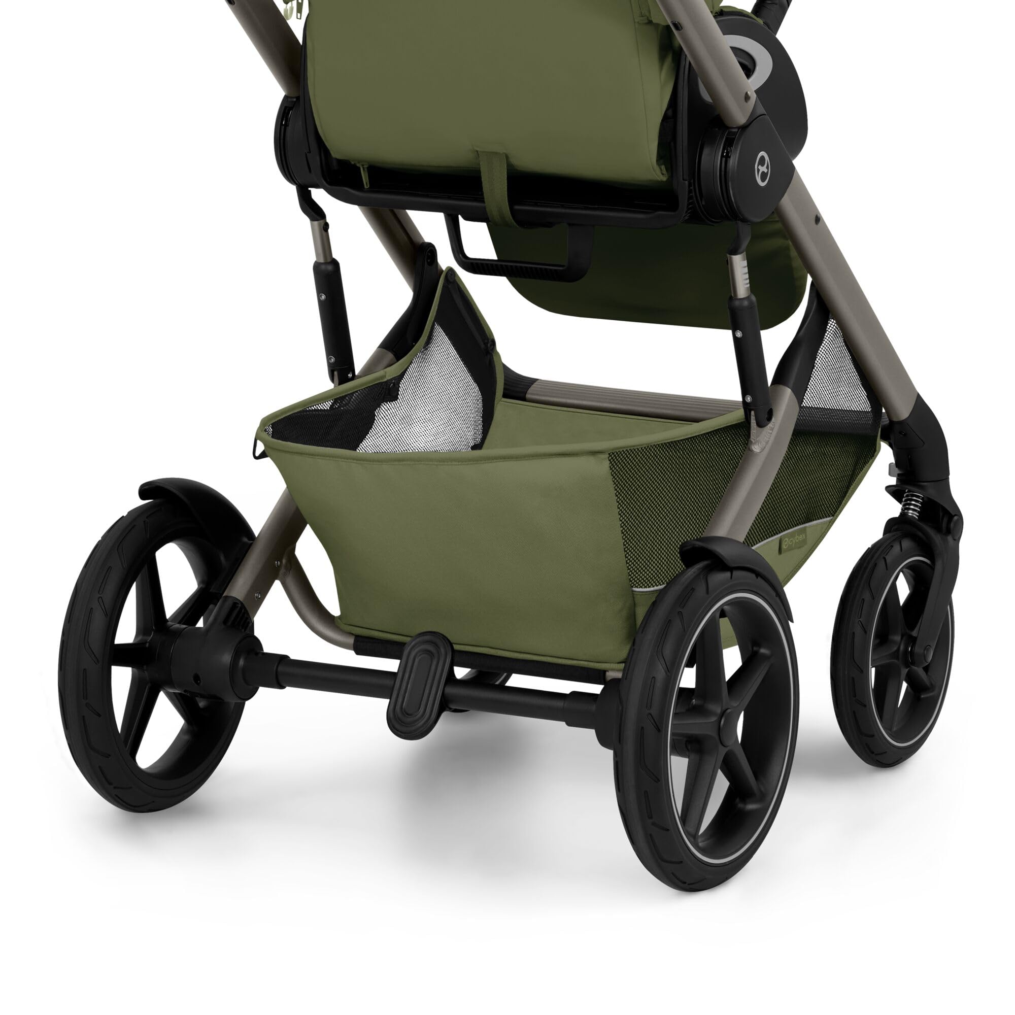CYBEX Gold Poussette TALOS S LUX & nacelle Fold Cot, Chocolate Brown | De la naissance à 4 ans, jusqu'à 22 kg max, nacelle pliable, système de voyage tout-terrain, capote XXL UPF50+