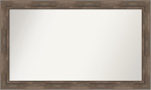 Amanti Art Espejo personalizado, espejo de baño de madera dura, espejo de pared o espejo de tocador de baño sobre el fregadero (26.75 x 44.75