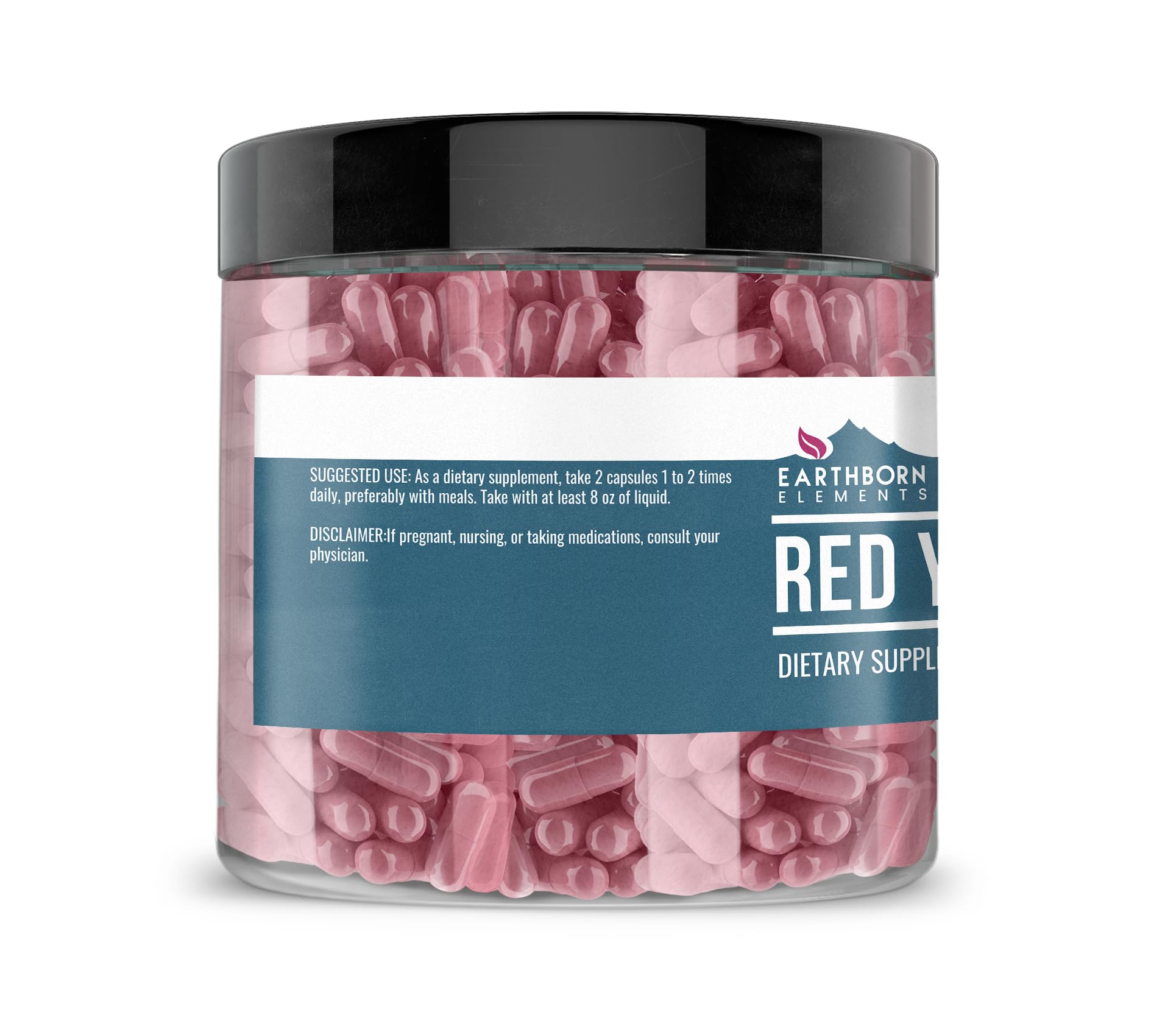 Earthborn Elements Red Yeast Rice 200 Capsules, Pure & Undiluted, No Additives