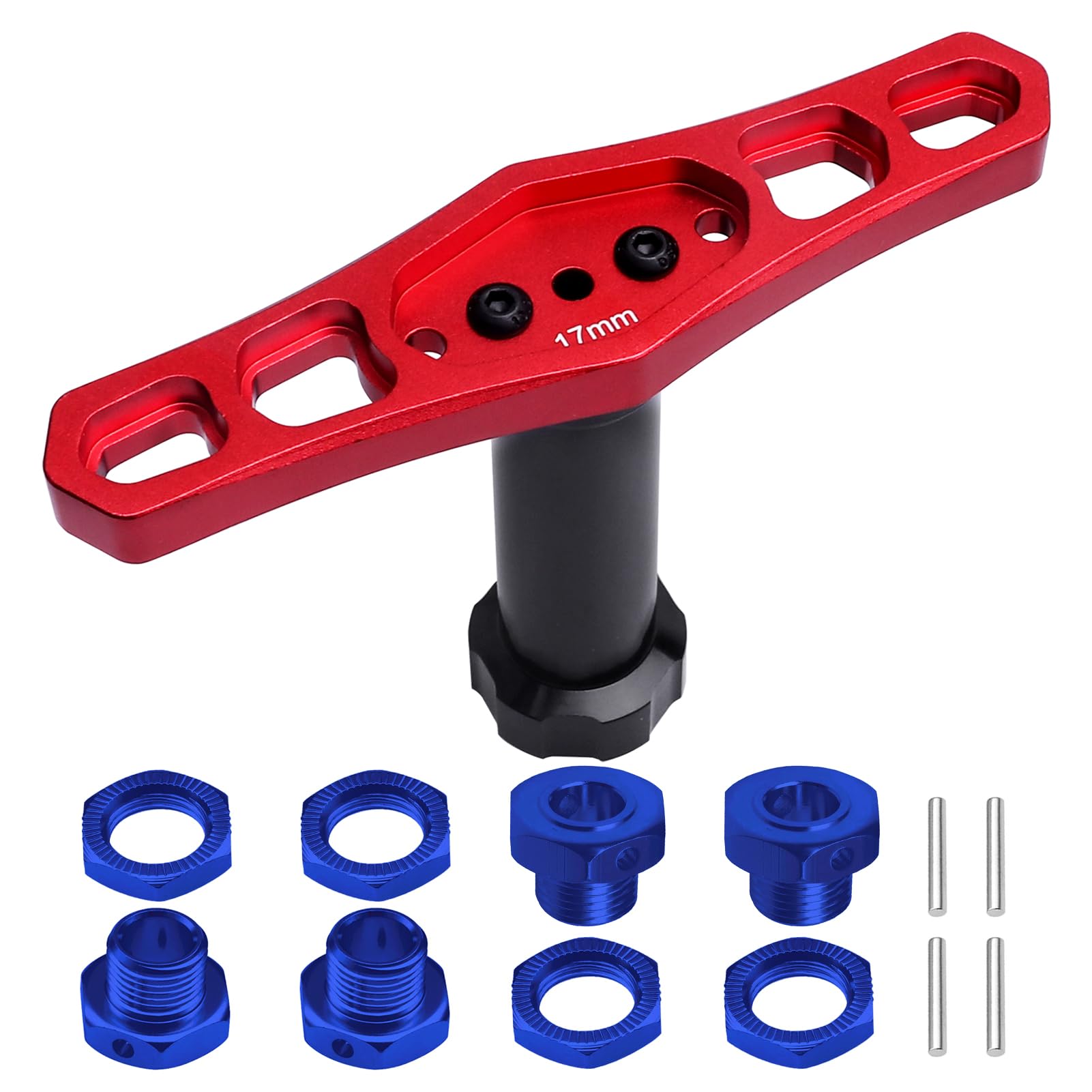 AllinRC 17mm Wheel Hex Adapter with Hex Wrench Tools for Traxxas 1/8 RC Monster Truck Buggy