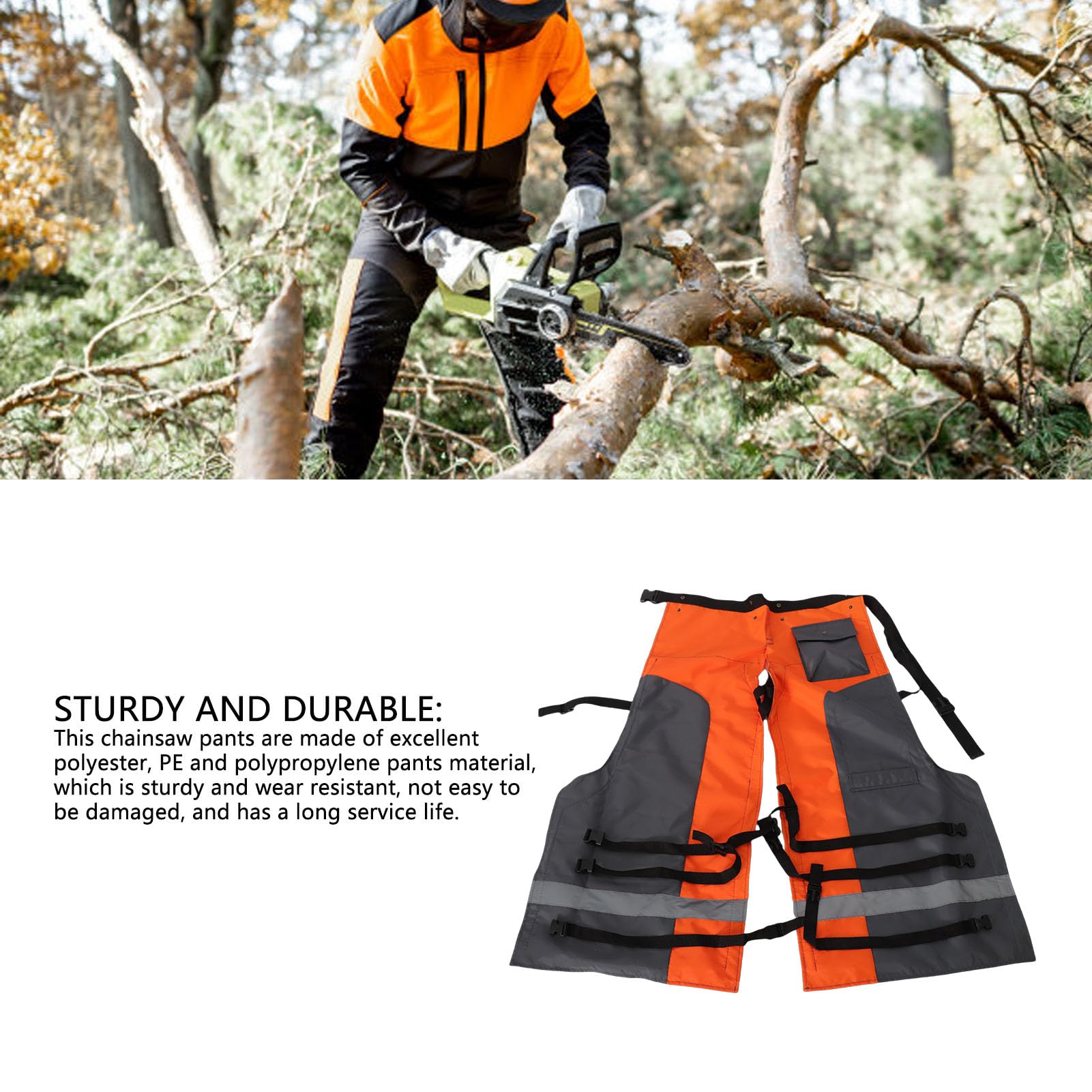 KIMISS Pantalones de Motosierra para Mayor Seguridad y Durabilidad: Equipo de Protección Elástico para Trabajadores, Pantalones de Trabajo Resistentes
