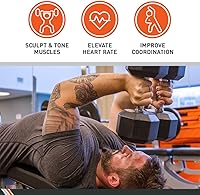 Vista 2 de Body Sport Mancuerna hexagonal con revestimiento de goma, individual – Mancuernas para ejercicios – Equipo de entrenamiento de fuerza – Accesorios