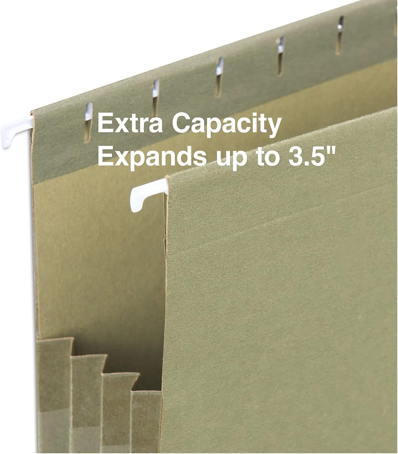 Staples Hanging File Pocket, 3 1/2 Expansion, Letter Size, Standard Green, 12/Carton (ST260828-CCVS)