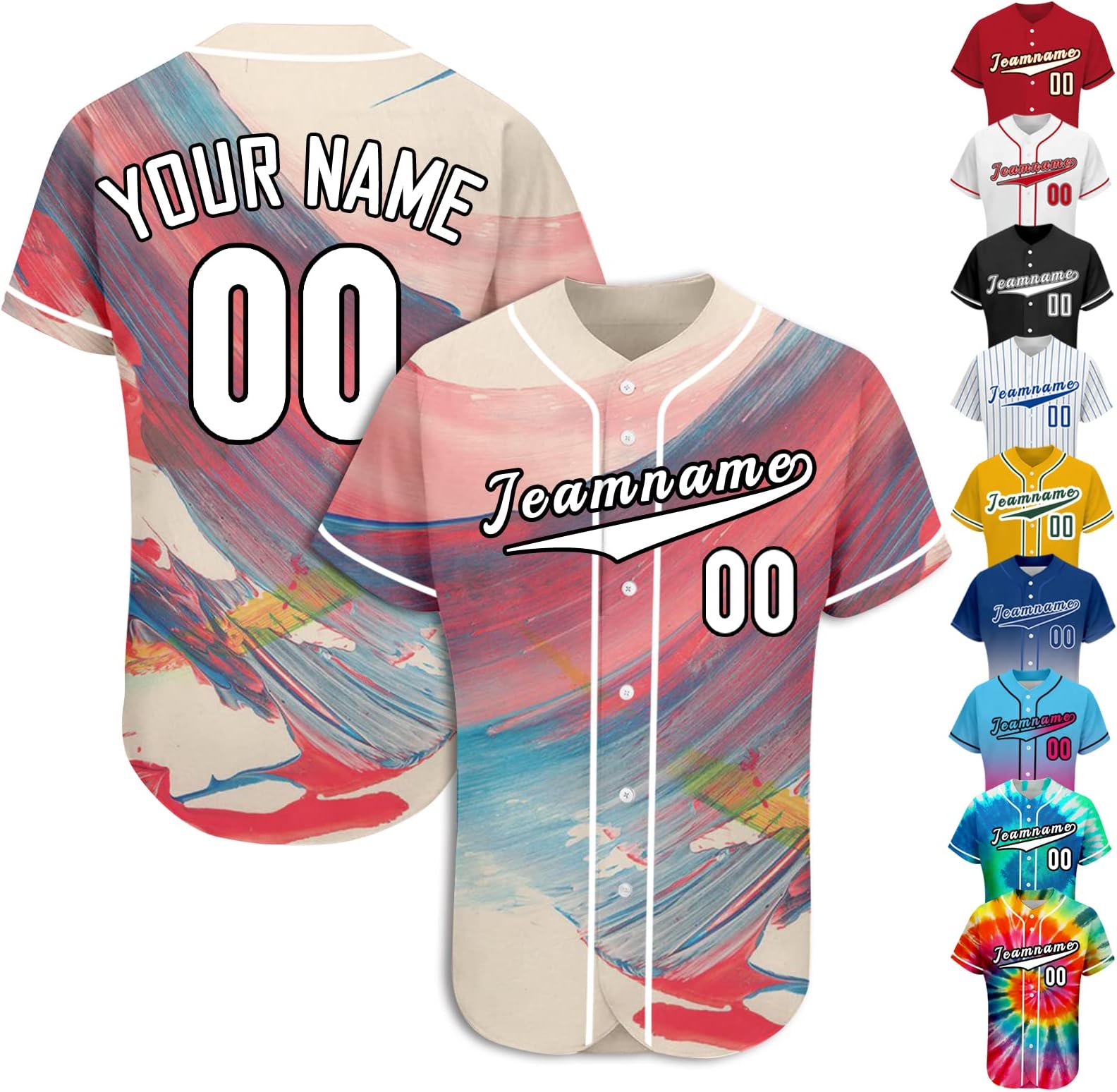 Custom Baseball Jersey Men Pinstripe Personalised Baseball Button Down Shirts Stitched Women Youth Kids Sports Uniform