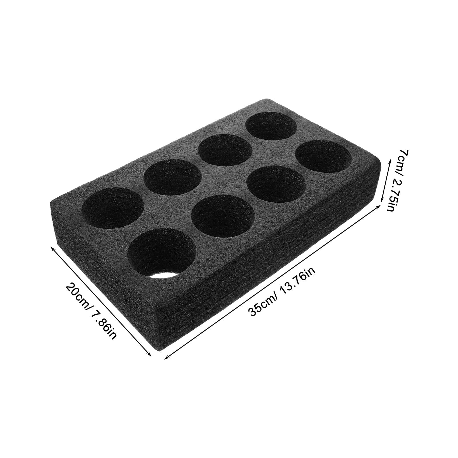 ABOOFAN Plateaux Porte-gobelets Noirs pour 8 Tasses, Support Pratique en Plastique 3 Pièces pour Boissons Chaudes ou Froides en Boutique Café ou Salon de Dessert Réutilisable