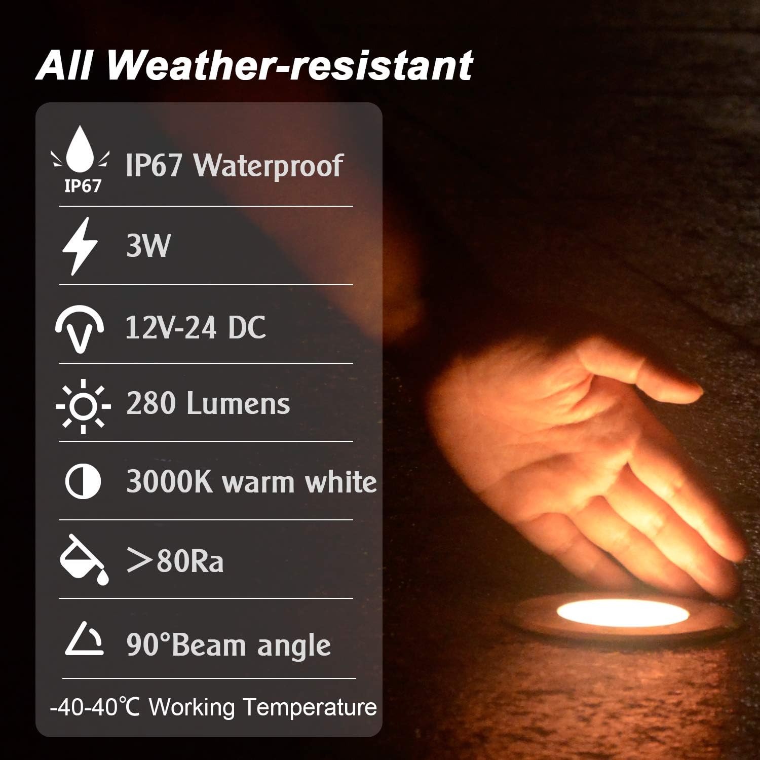 Flash Sale Low Voltage LED Step Lights, 3W Outdoor Landscape Lights for Driveway Deck Stair Step Fence, IP67 Waterproof, Operate with 12-24V DC, 3000K Warm White, Pack of 4 with Embedded Parts Black Friday Sale 2022 Low Voltage LED Step Lights, 3W Outdoor Landscape Lights for Driveway Deck Stair Step Fence, IP67 Waterproof, Operate with 12-24V DC, 3000K Warm White, Pack of 4 with Embedded Parts