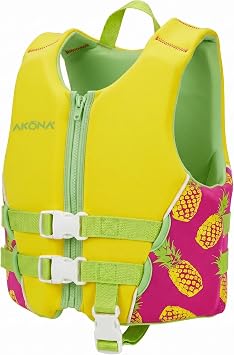 AKONA Child Neoprene Life Jacket for Girls, US Coast Guard Approved