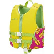 AKONA Child Neoprene Life Jacket for Girls, US Coast Guard Approved, Rated for Children Weighing 30-50 Pounds