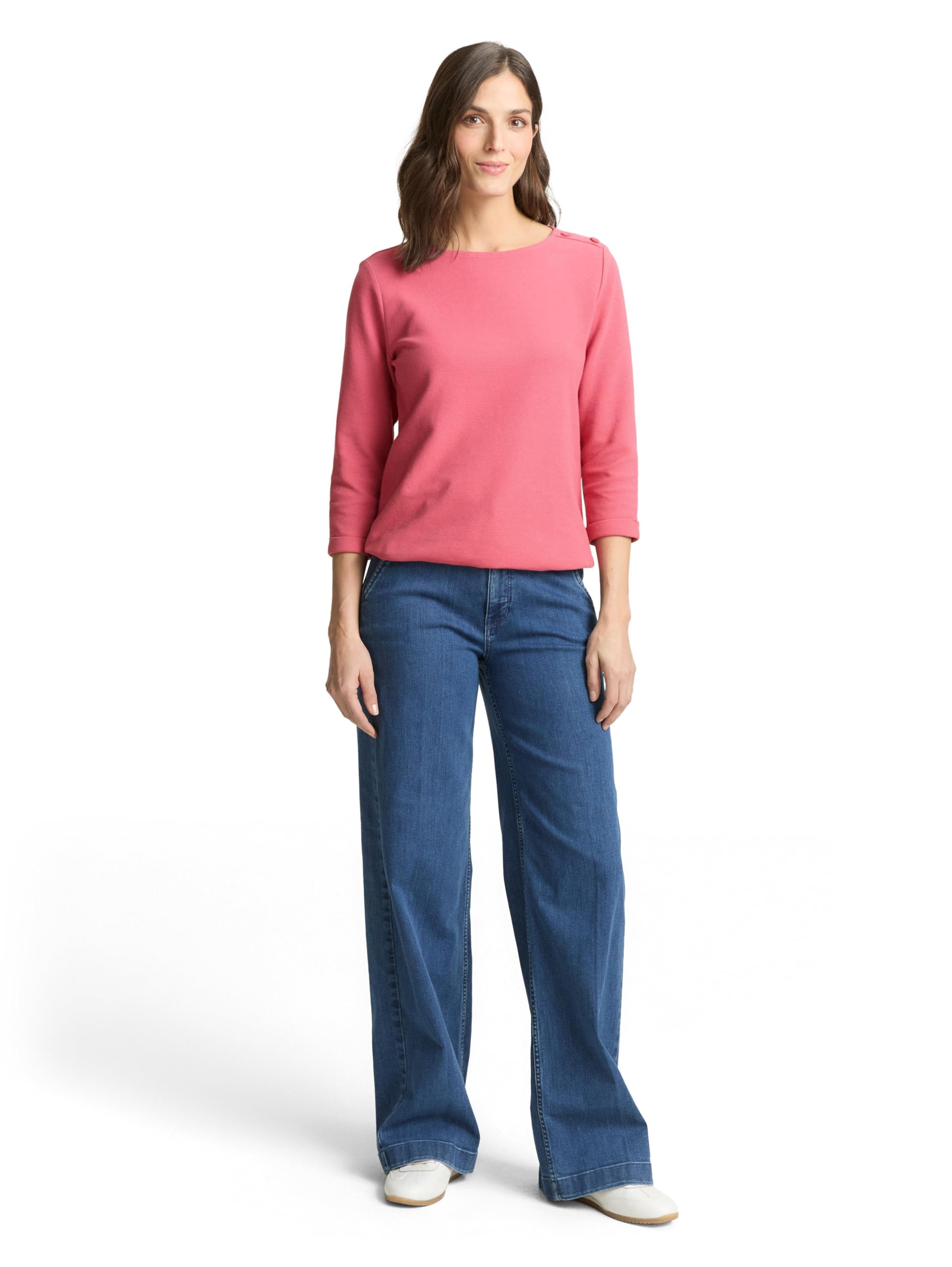 Langarmshirt mit Knopf-Details – Ansicht 2