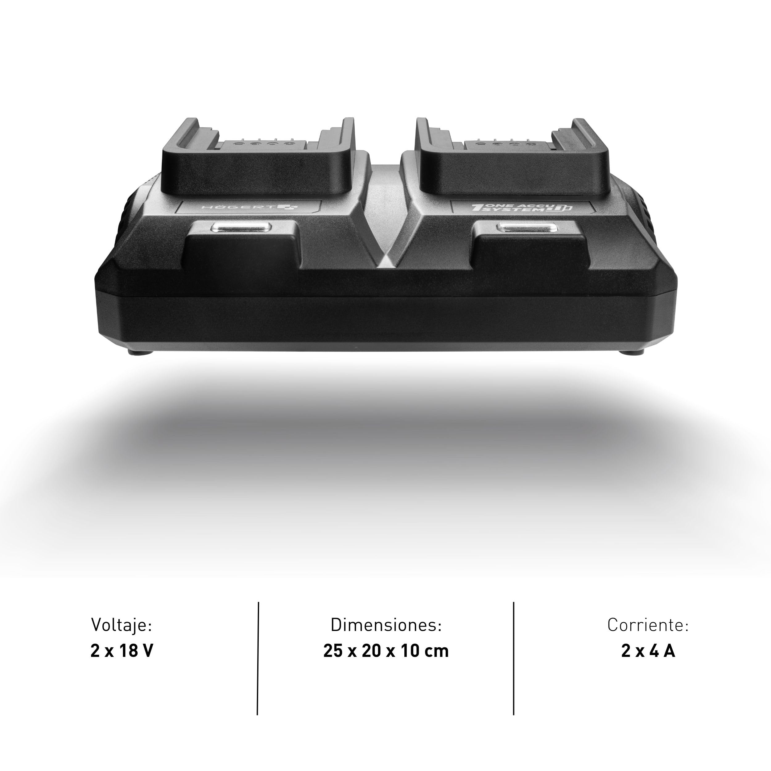HÖGERT TECHNIK - Set cortacésped con batería 43 cm 2x18V con Taladro Atornillador 50 NM, 2X baterías de 4,0 Ah y Cargador Duo, cortacésped eléctrico sin escobillas Set Completo para jardín y Taller