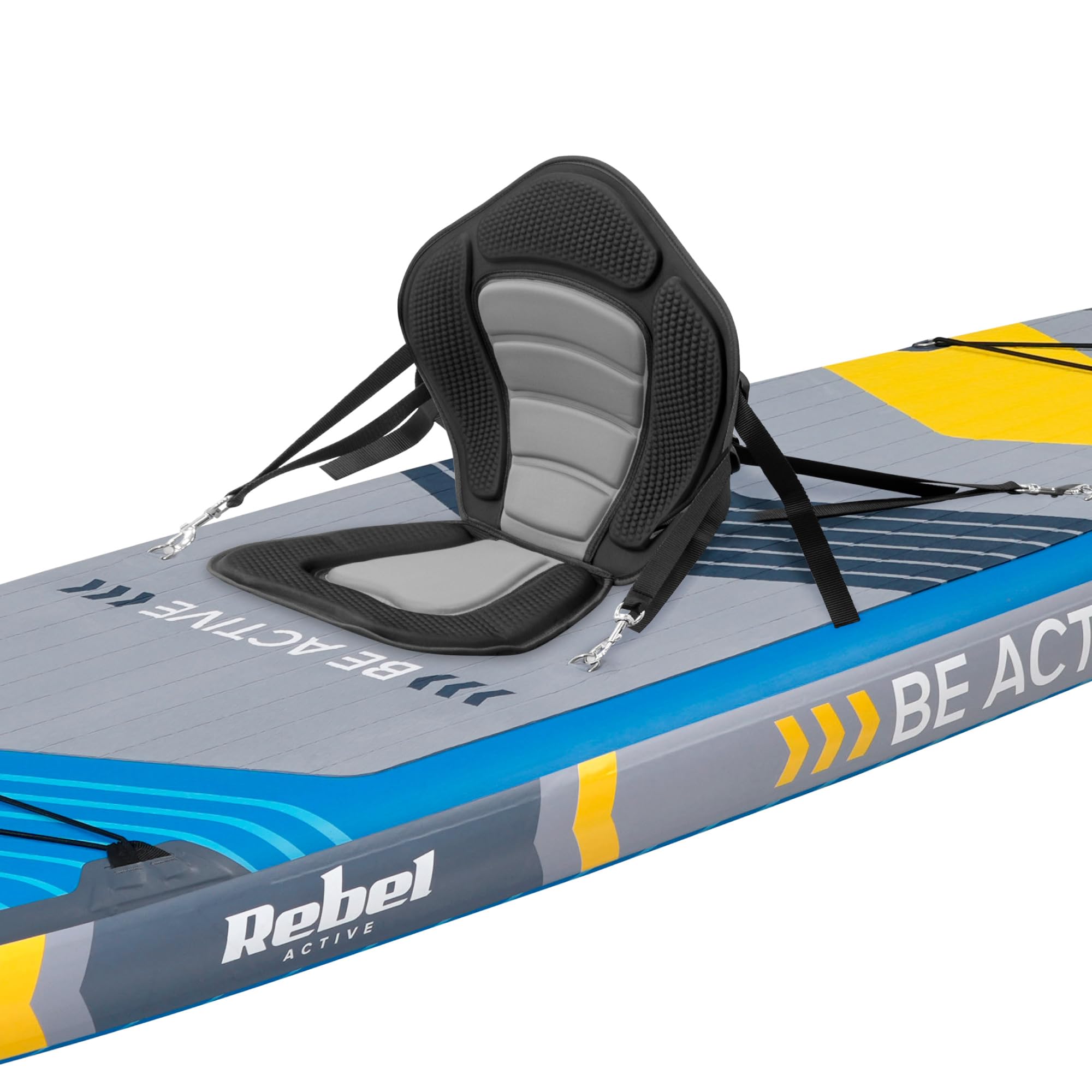 Rebel Electro Deska SUP Pompowana z Siedziskiem do Pływania Drop-Stitch 335 cm Zestaw Wiosło Pompka Plecak RBA-4507-WH