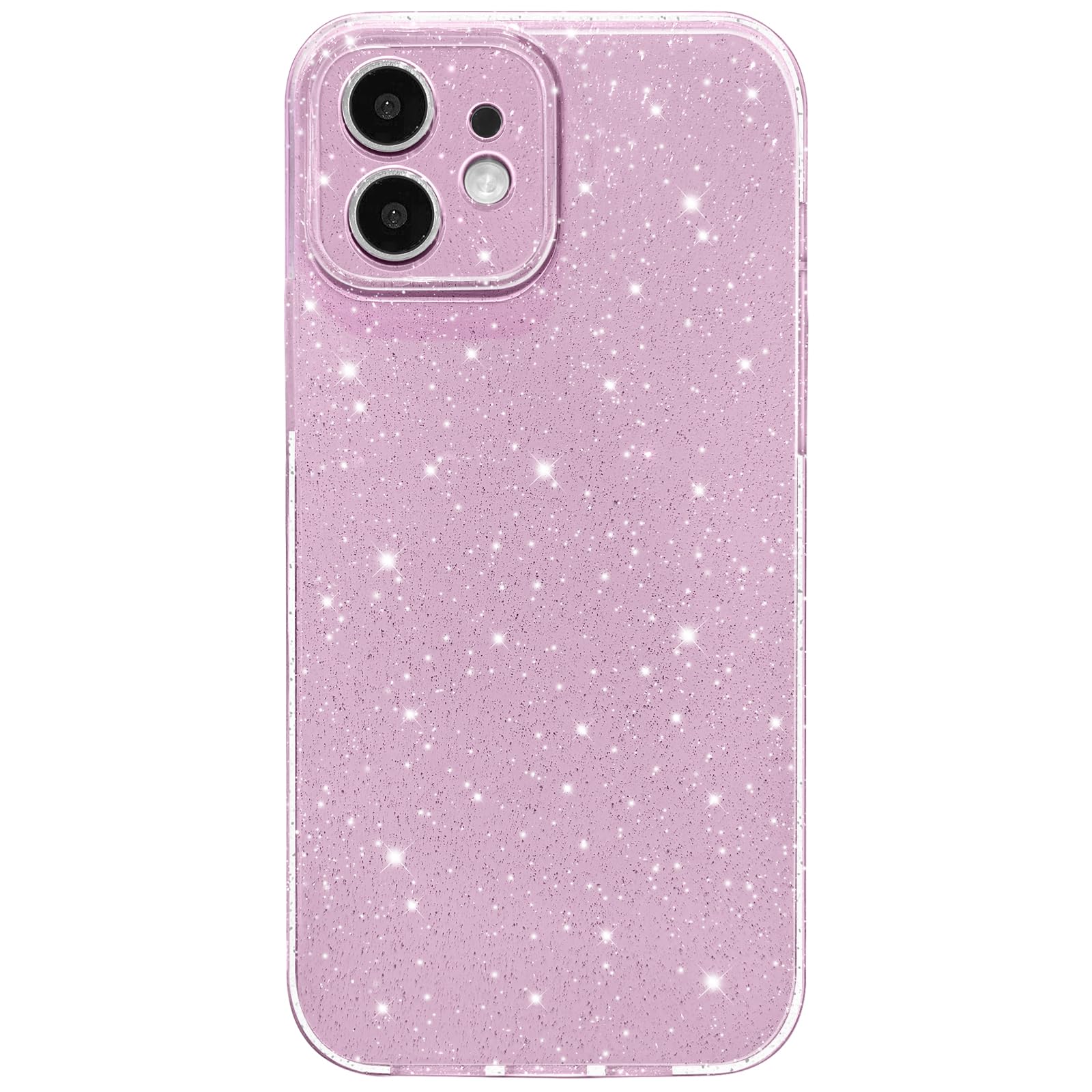Hython Case for iPhone 12 Case Glitter Cute Sparkly Shiny Bling Sparkle Phone Cases 6.1", Thin Slim Fit Soft TPU Bumper Shockproof Rubber Protective