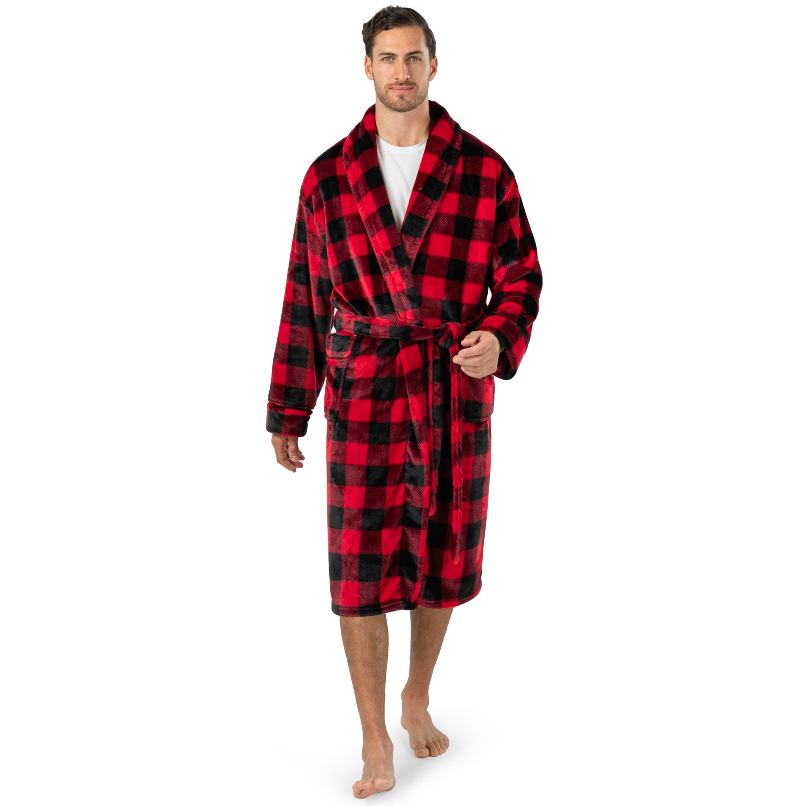 Men's Piping Fleece Robe