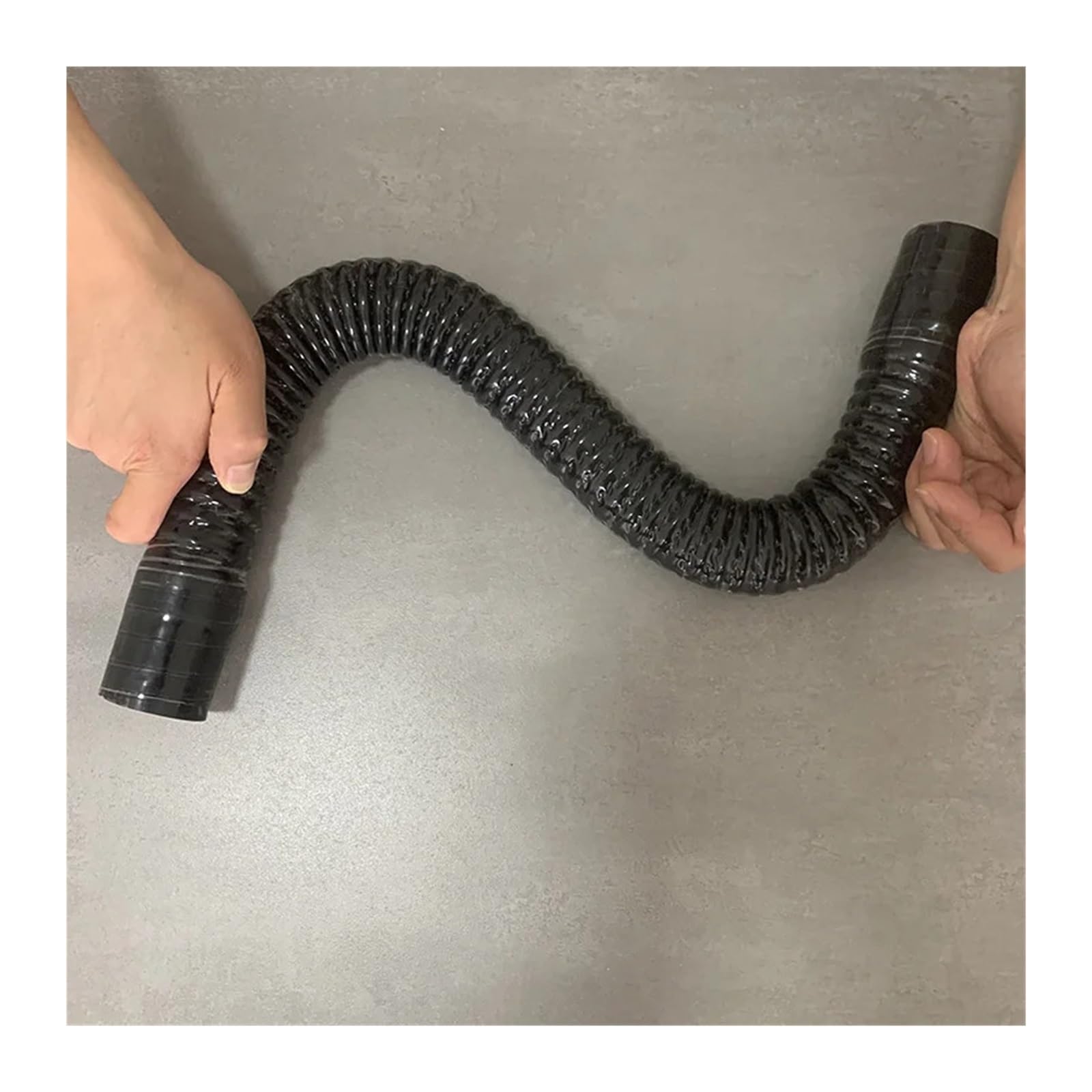Manguera flexible silicona con abrazaderas térmica | Resiste calor y presión, flexible, para admisión aire y radiador(Blue 2clamps,400MM_ID 70MM)