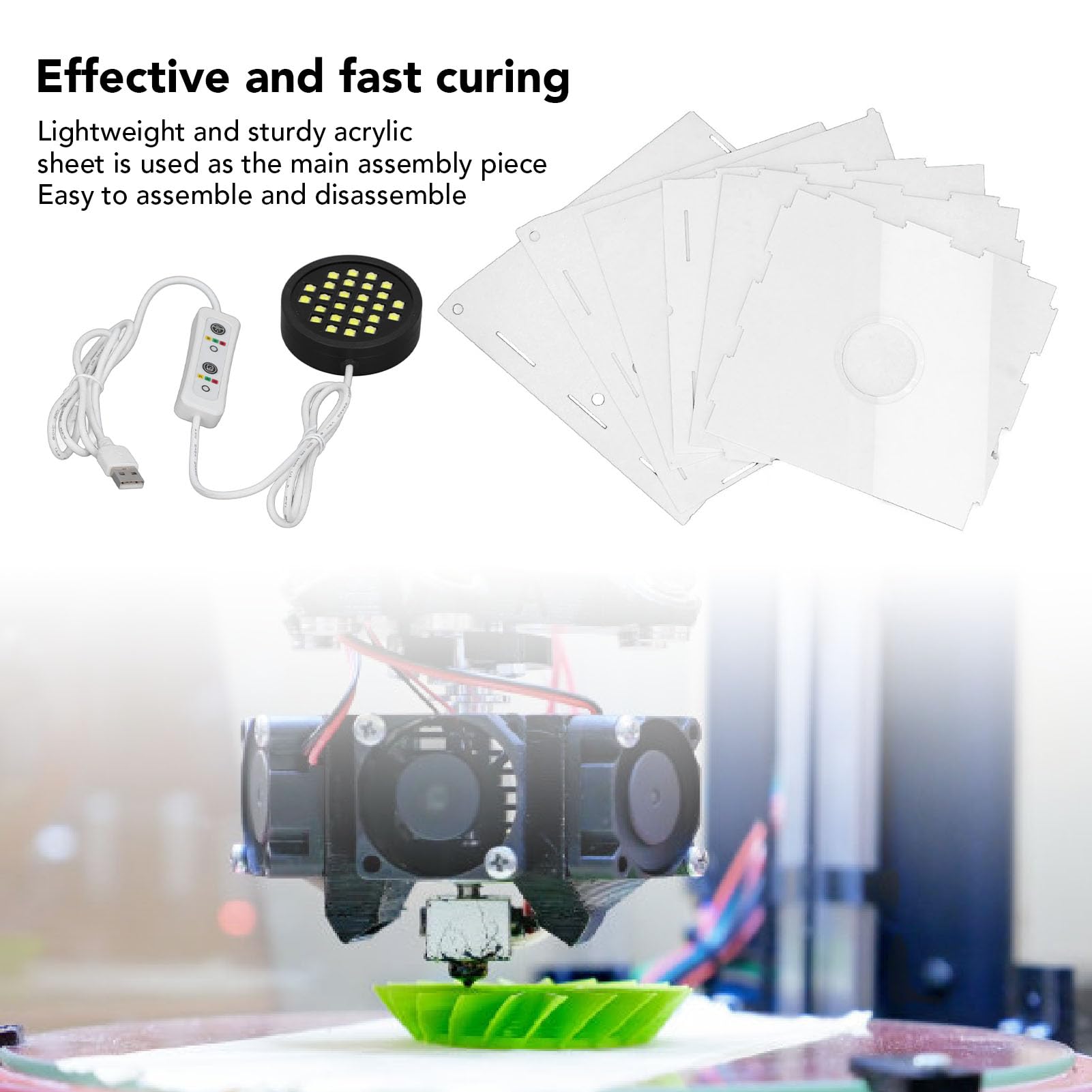 Caja de curado de resina UV, caja de luz de curado UV, estación de curado UV de gran tamaño para máquina de impresora 3D