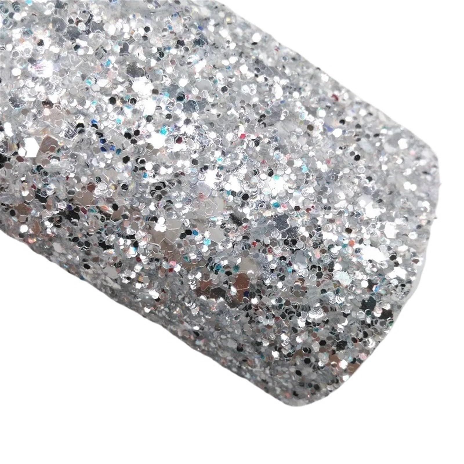 Sparkle PU Leather Fabric 30X134CM Mini Roll Chunky Glitter Leather Sheets Faux Vinyl Synthetic Fabric for Bows Craft DIY