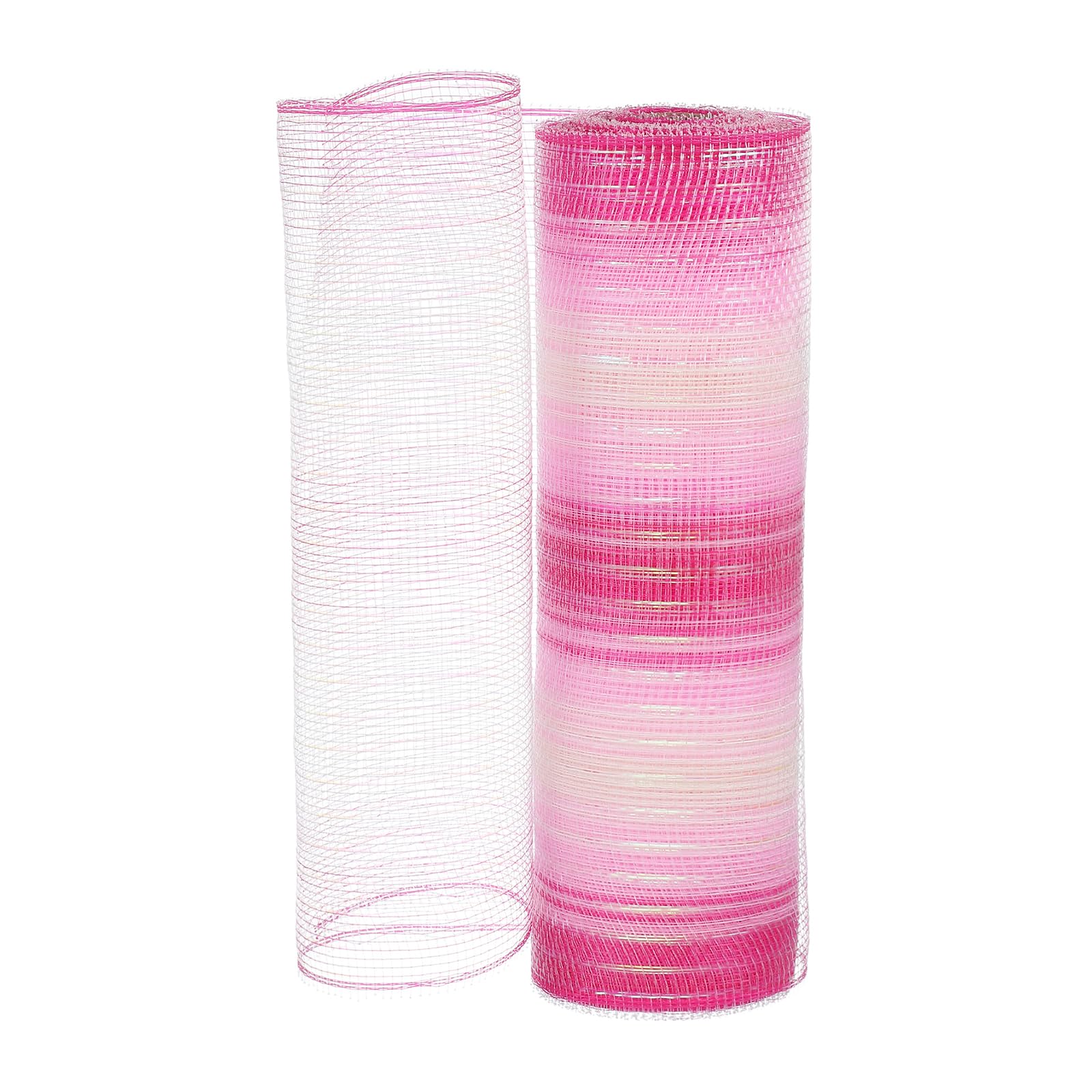 PATIKIL Decorative Mesh Ribbon, 10 Inch x 10 Yard Mesh Ribbon Roll Foil Metallic for Christmas Tree Wreath Decoration Gradient Pink